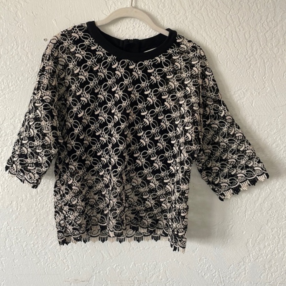Elevenparis Crochet Tank Top Black and White in Size S